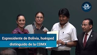 Evo Morales, huésped distinguido de la CDMX