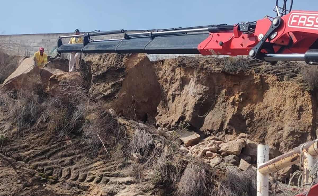 Reabren circulación tras desgajamiento en la autopista Chamapa-Lechería