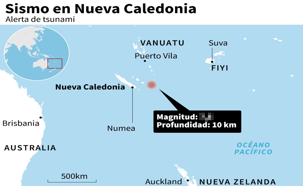 Tiembla otra vez en Oceanía: reportan dos sismos en Nueva Caledonia