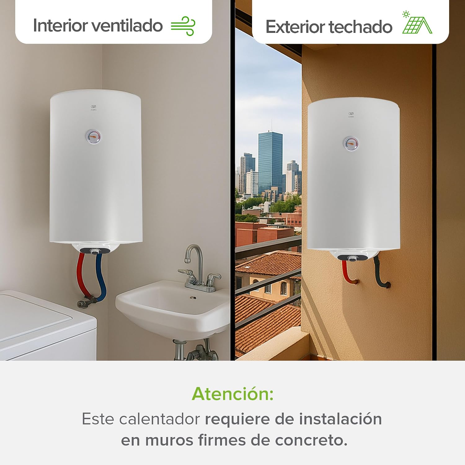 AVERA Calentador de agua eléctrico de depósito 30 L - Foto 4