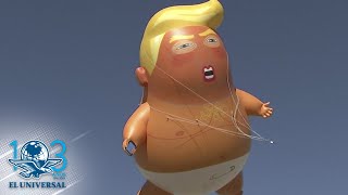 El "Bebé Trump" sobrevuela la frontera con México muy cerca del presidente