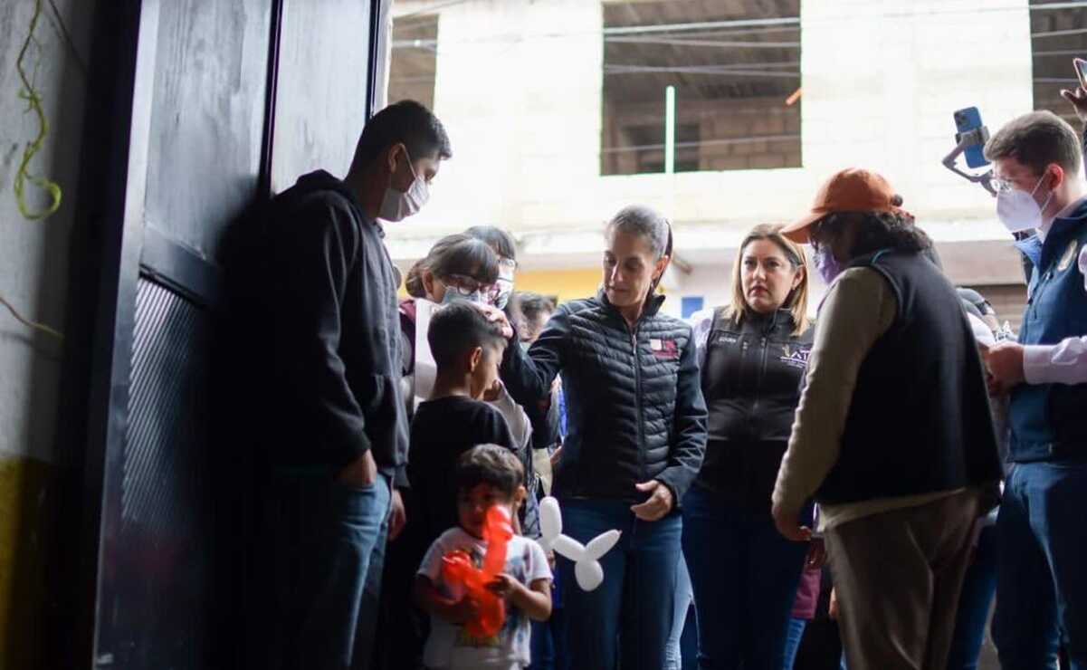 "No vamos a dejar desamparado a nadie" Sheinbaum visita Topilejo tras afectaciones por desbordamiento del Río Santiago