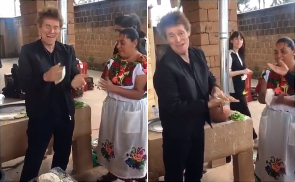 Willem Dafoe aprende a hacer tortillas en Pátzcuaro