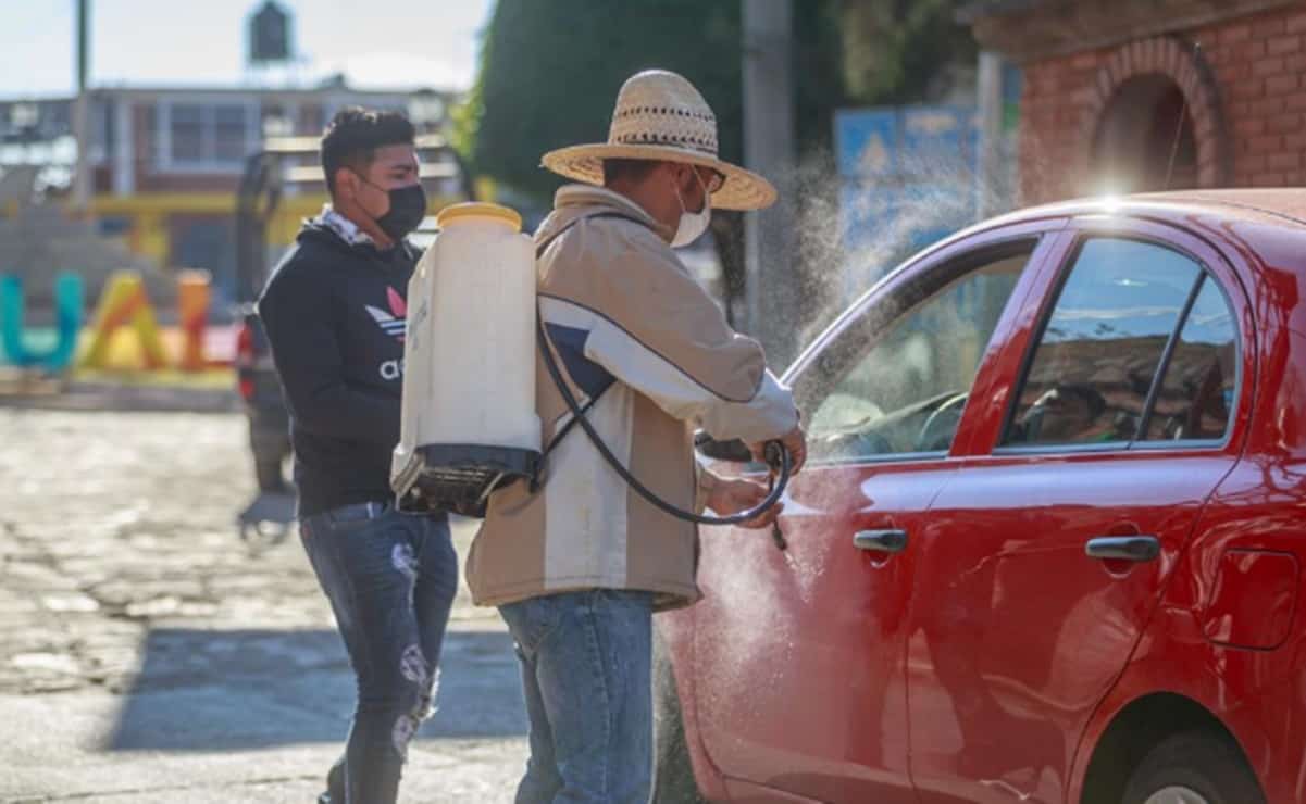 Ayuntamiento de Zacualpan instala filtros de sanitización para entrar al municipio ante Covid-19