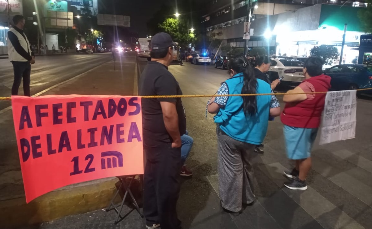 Vecinos afectados por obras de la Línea 12 del Metro bloquean Avenida Universidad