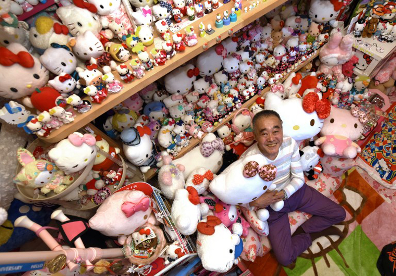 Masao Gunji y el amor por Hello Kitty que lo llevó a obtener un Récord Guinnes