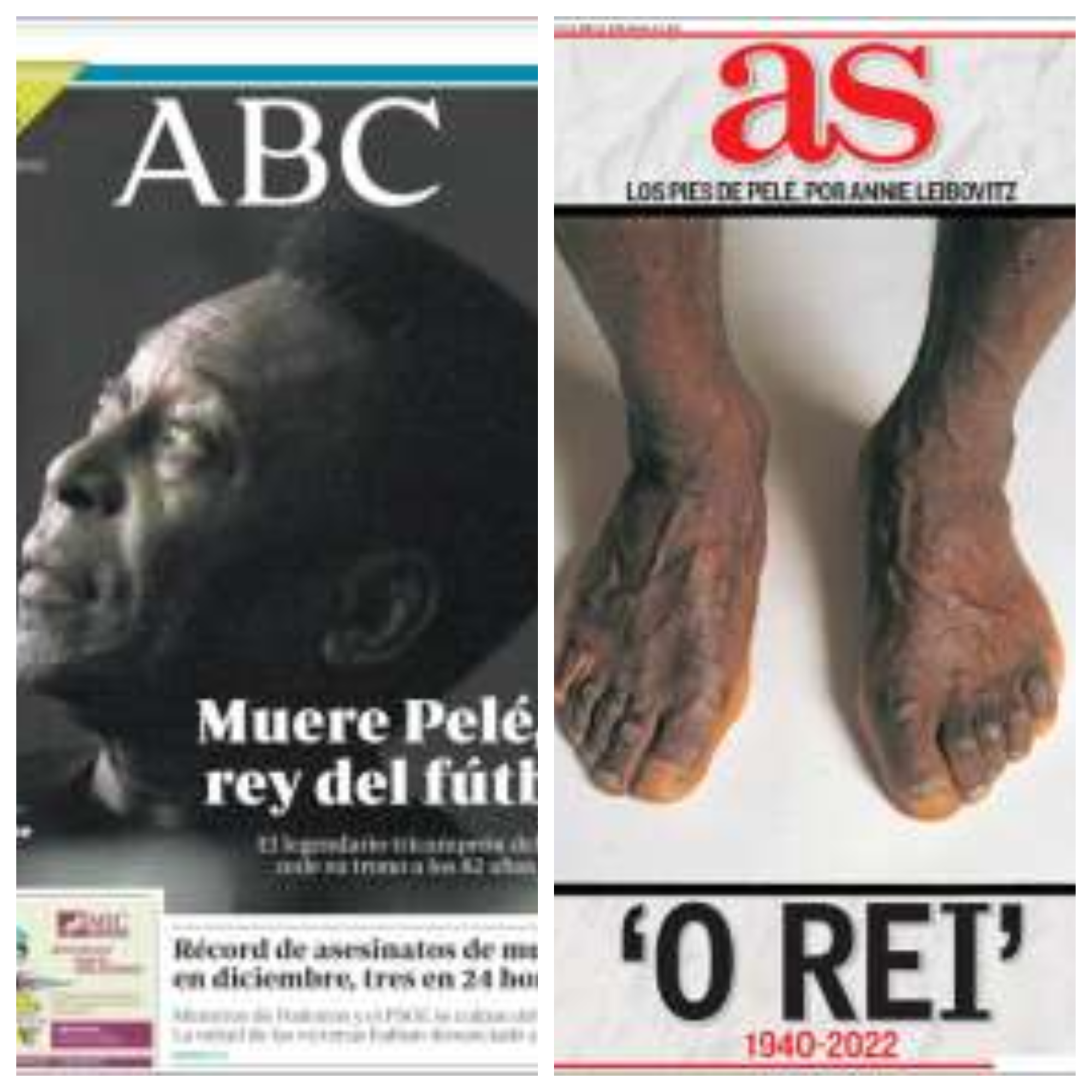 Las portadas de la prensa internacional y su dolor por la partida de 'O  Rei' Pelé, Fútbol, Deportes