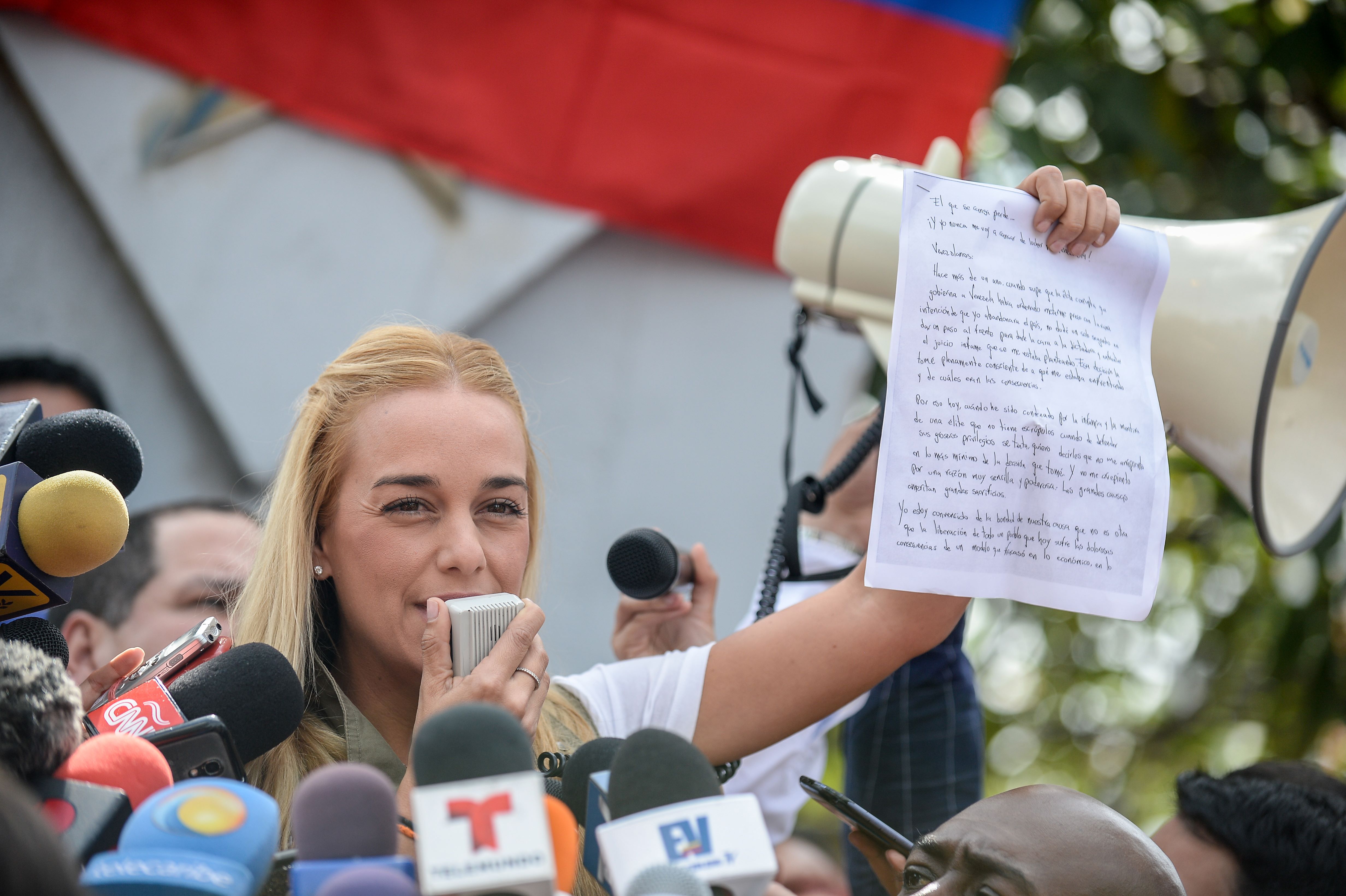 Lilian Tintori convoca a marcha en rechazo a condena contra Leopoldo López