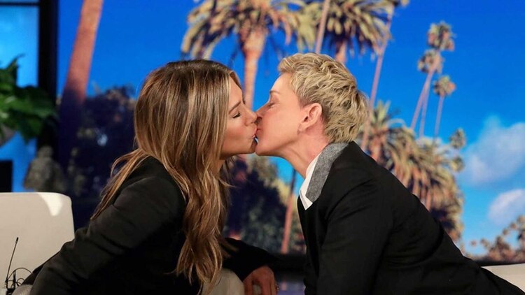 Jennifer Aniston y Ellen DeGeneres, entre besos y &#039;Friends&#039;
