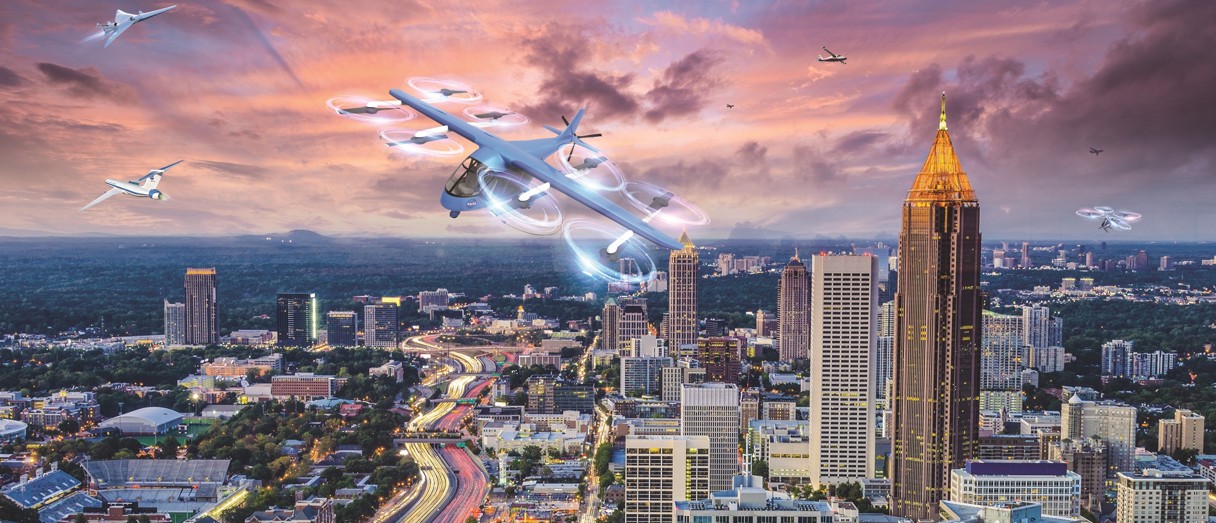 La NASA inicia las pruebas de eVTOL, un taxi aéreo para descongestionar  vías | Internacional | Noticias | El Universo, image size:2373x1021