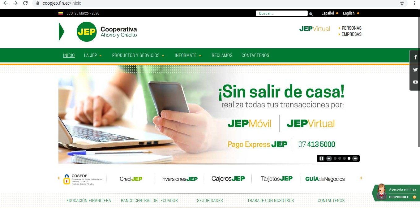 Como Crear Tu Cuenta Virtual En Cooperativa Jep Economia Noticias El Universo