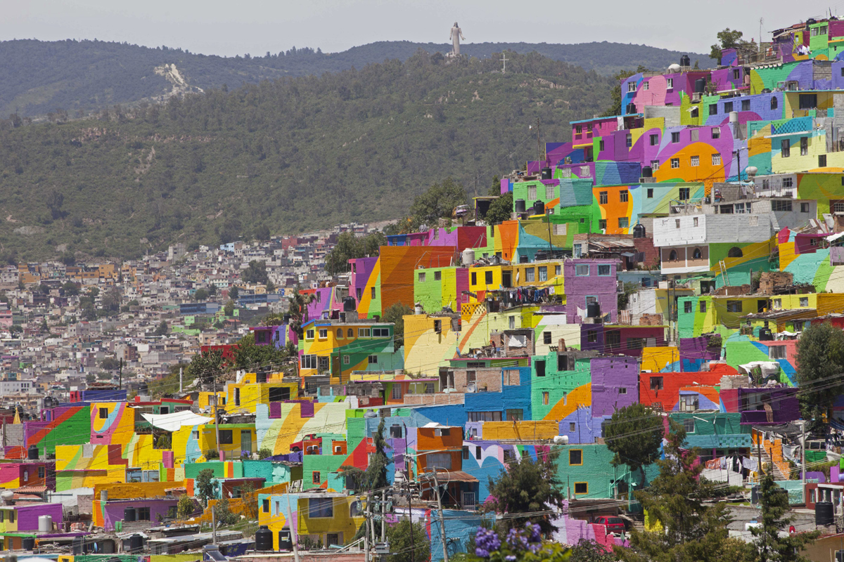 Barrio de Pachuca, México, se transforma en un gigantesco y colorido mural  | Gente | Entretenimiento | El Universo