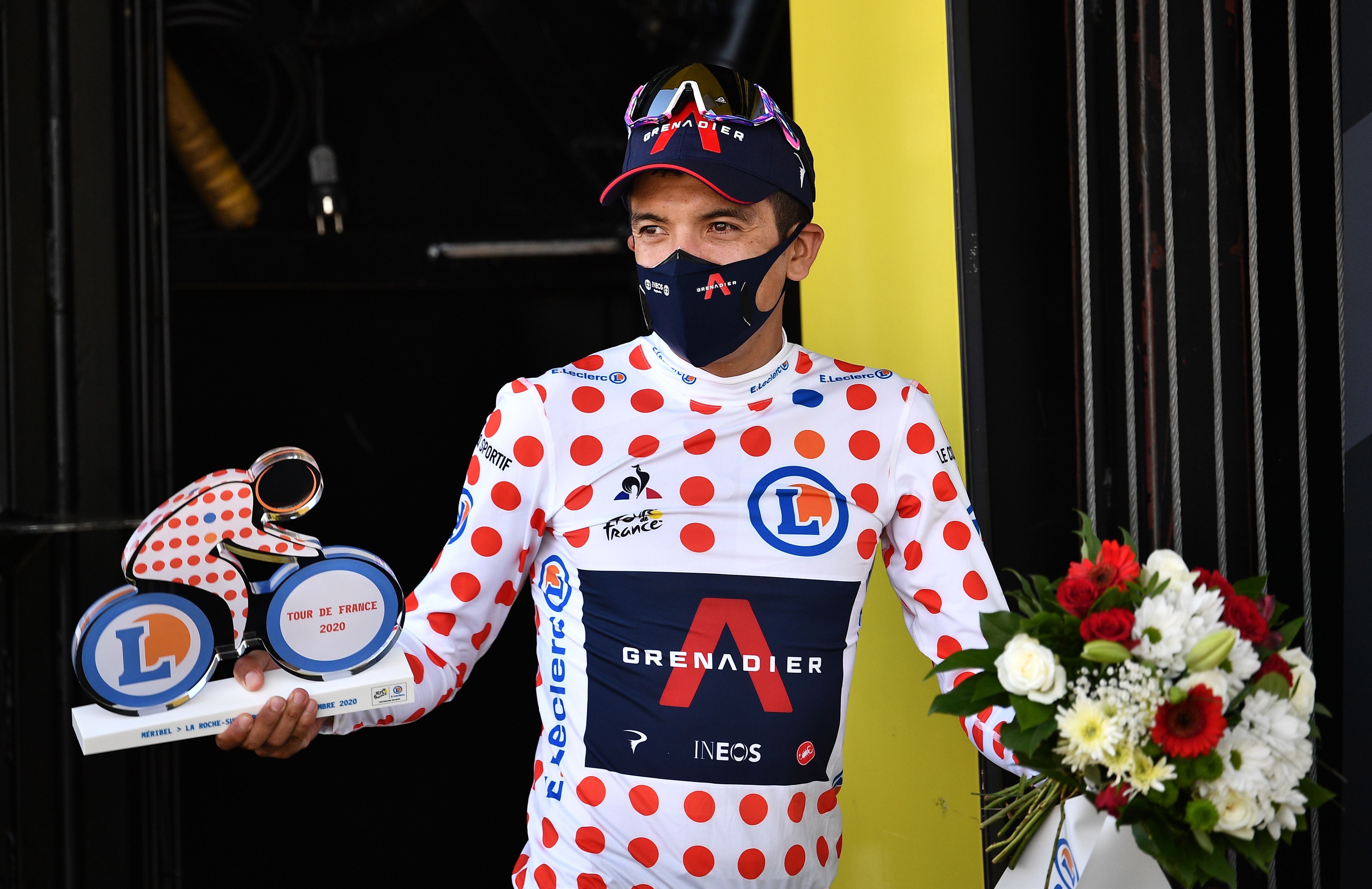 Le Tour de France tamaño 6 meses diseño del maillot del líder de la clasificación de la montaña del Tour de Francia Pijama oficial para bebé color blanco