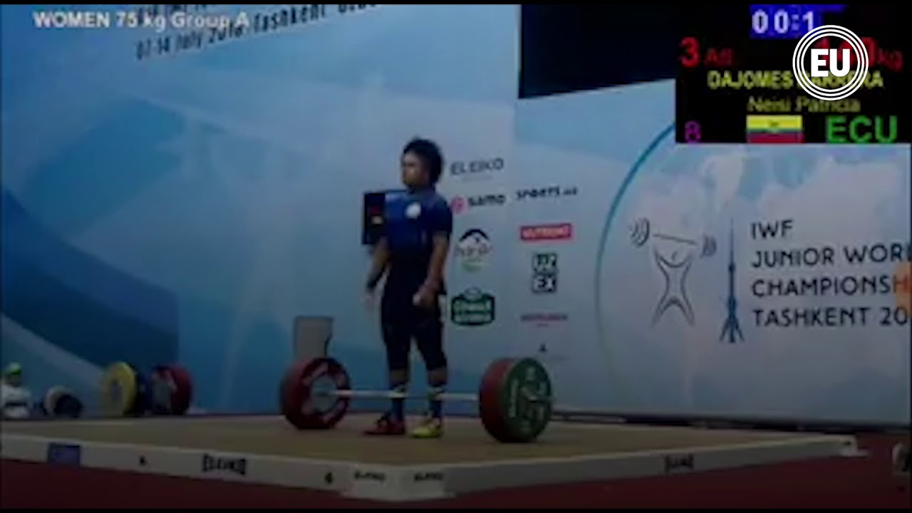 Neisi Dajomes triple campeona del Mundial juvenil en levantamiento de pesas