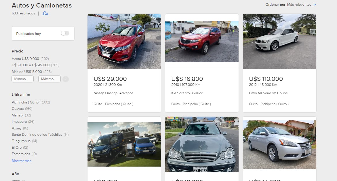 Busca vehículo? Estos cinco portales venden carros en Ecuador | Economía |  Noticias | El Universo