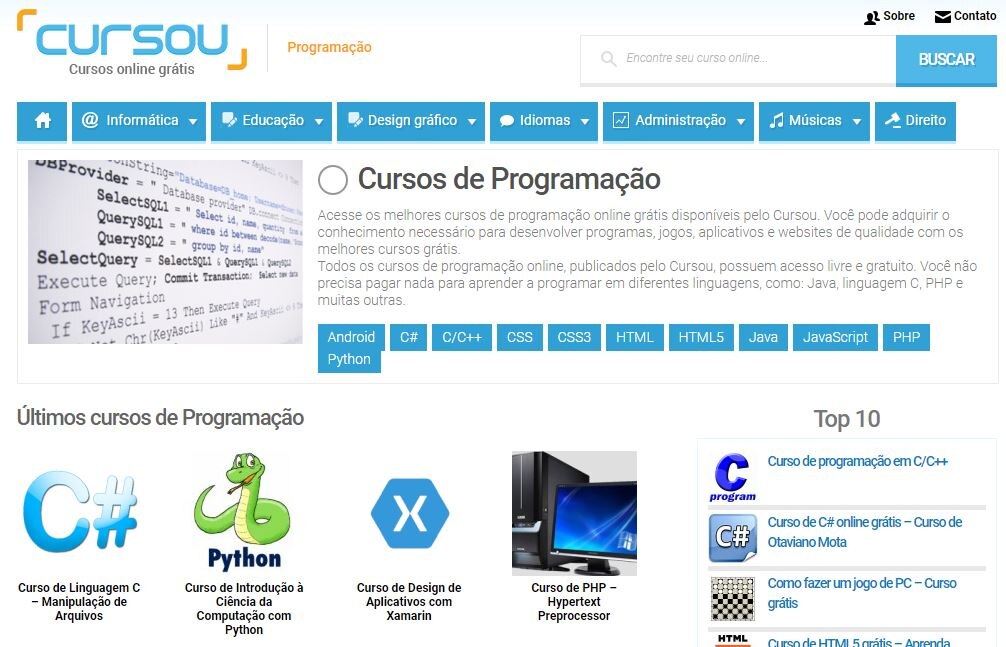 Curso online gratuito de programação em C