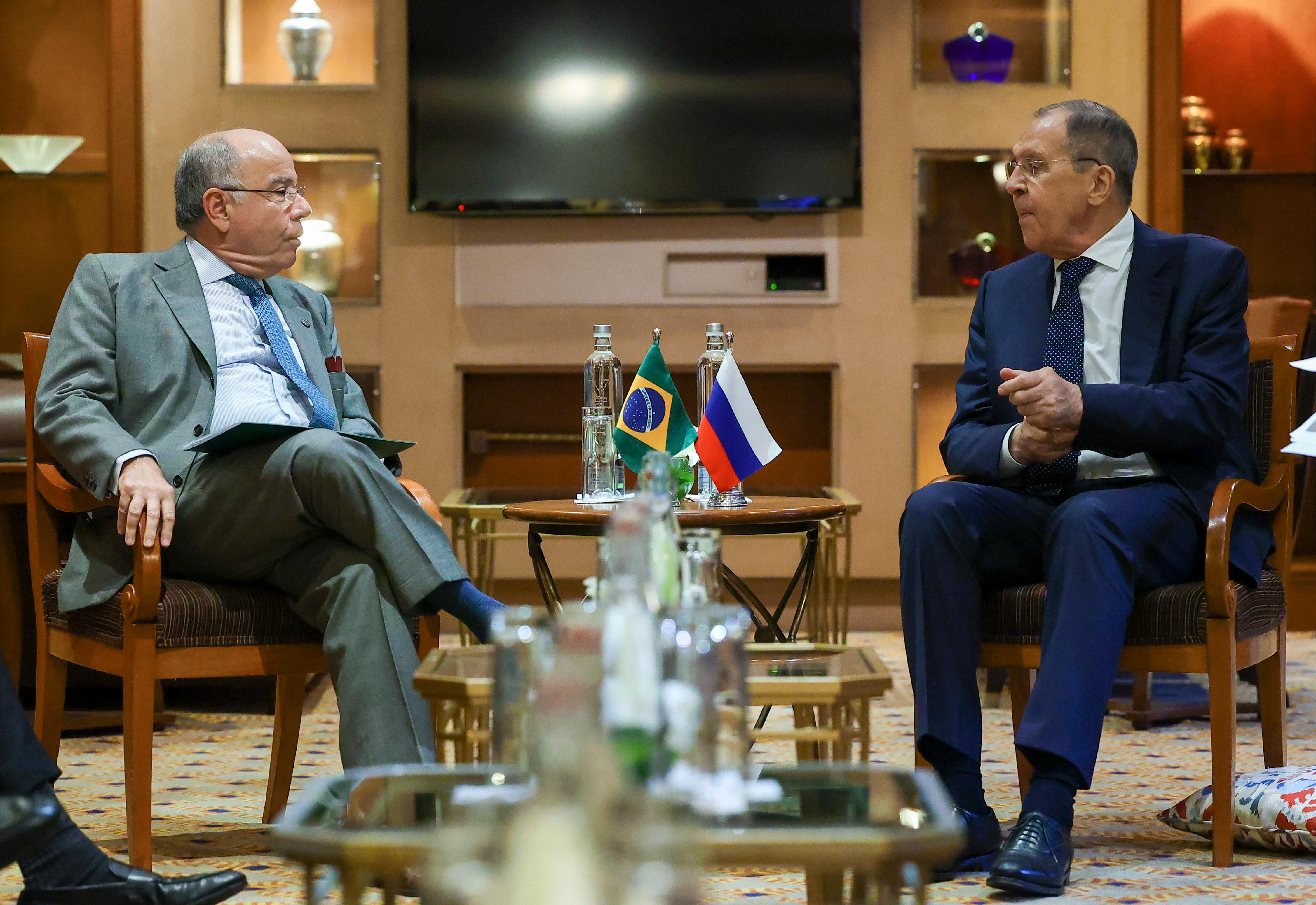 Os chanceleres Mauro Vieira e Sergei Lavrov acertaram a visita do russo a Brasília durante encontro na Índia, por ocasião do G20. 