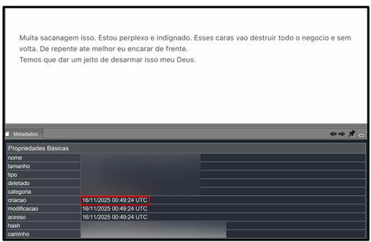 15nov25 - 21h49 - Mensagens do caso Moraes X Vorcaro