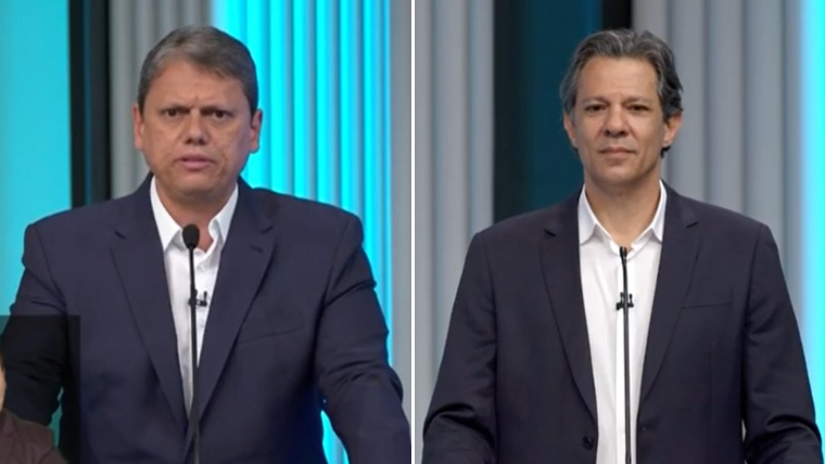Datafolha em SP no segundo turno: Tarcísio tem 50% das intenções de voto;  Haddad, 40% - Estadão