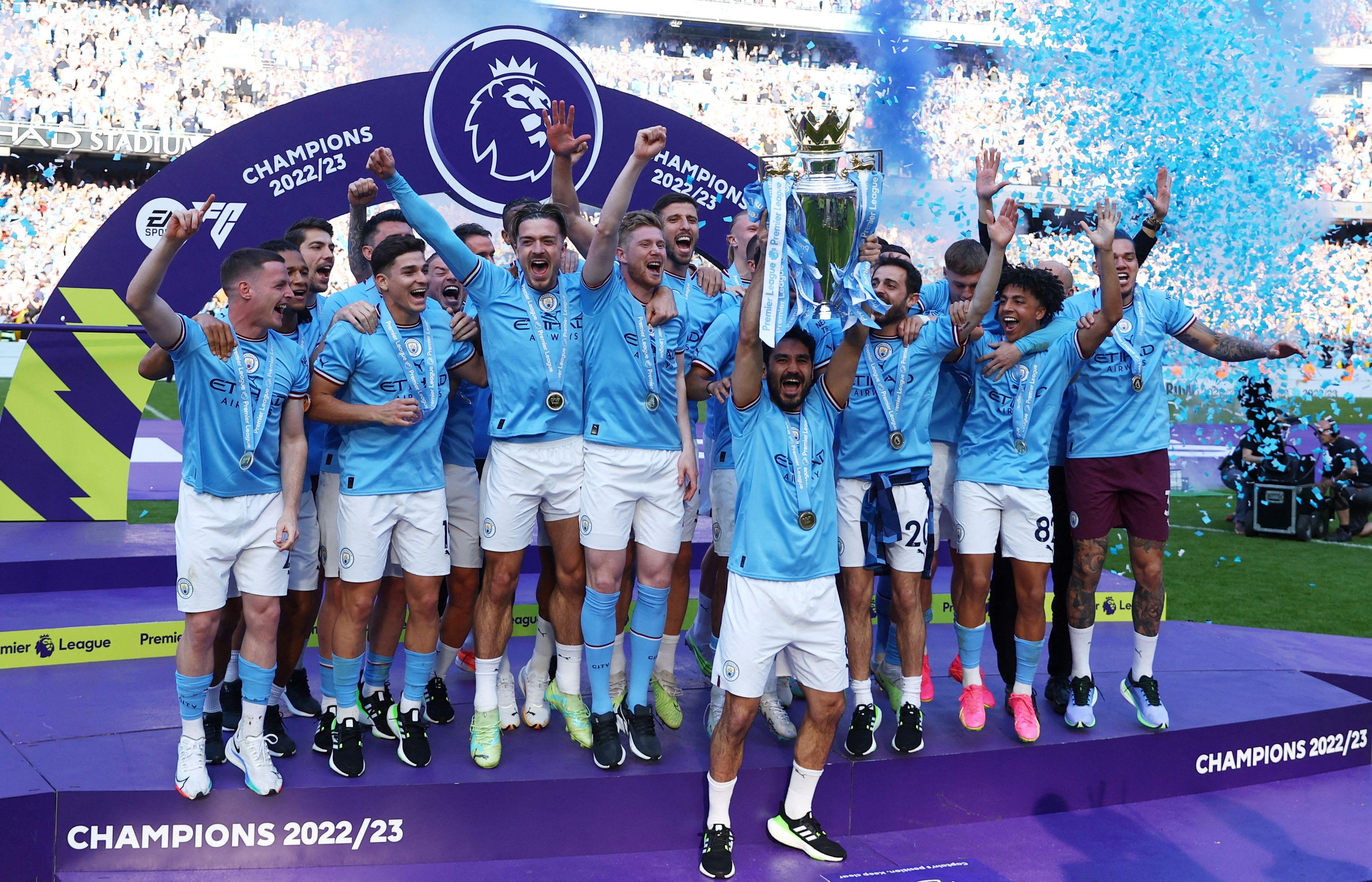 Os números da campanha do Manchester City tricampeão da Premier League