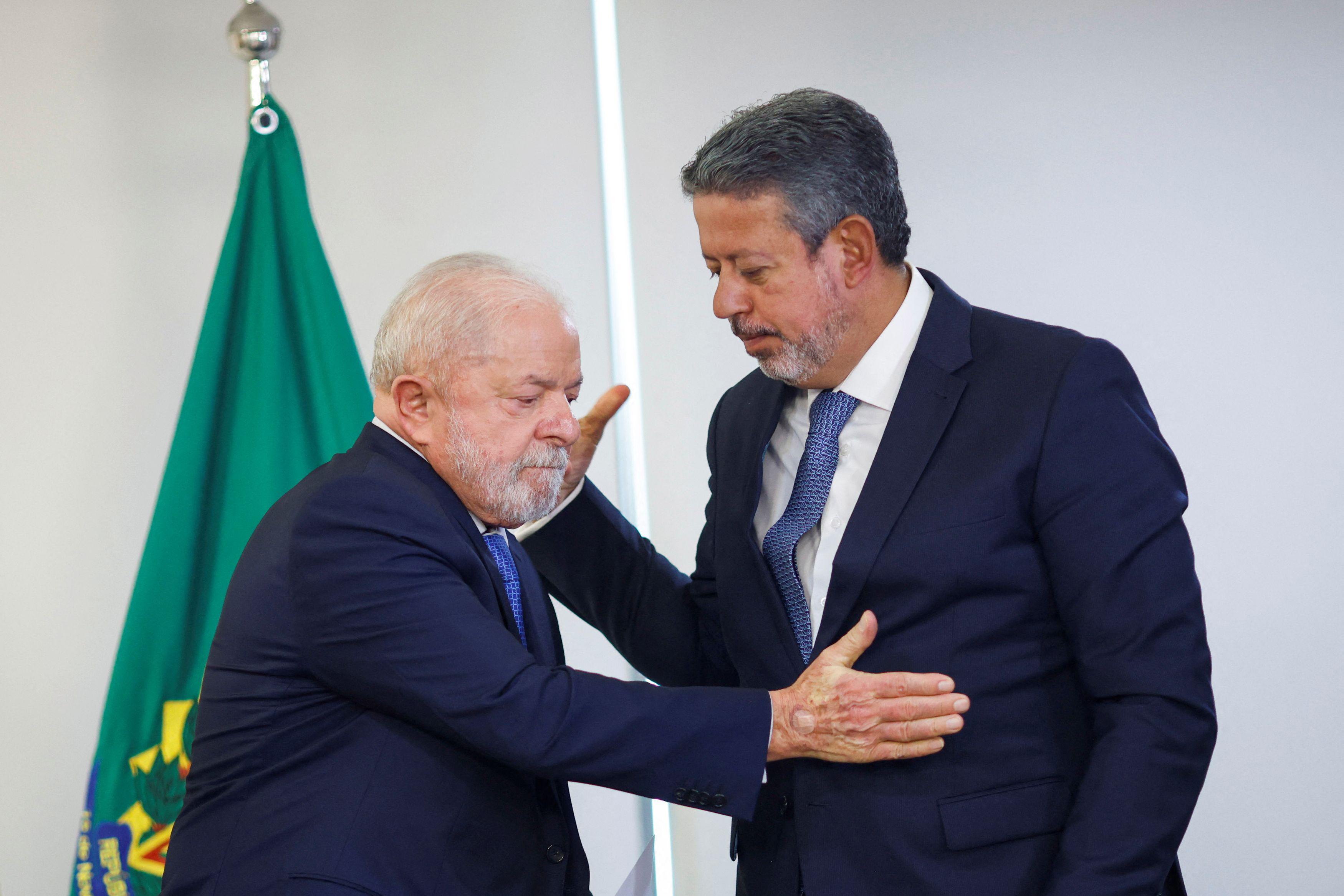 O presidente Lula e o presidente da Câmara, Arthur Lira (PP-AL).