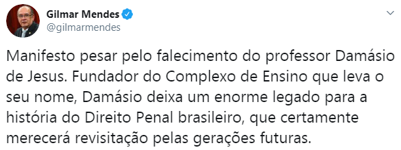 Morre, aos 84 anos, Professor Damásio