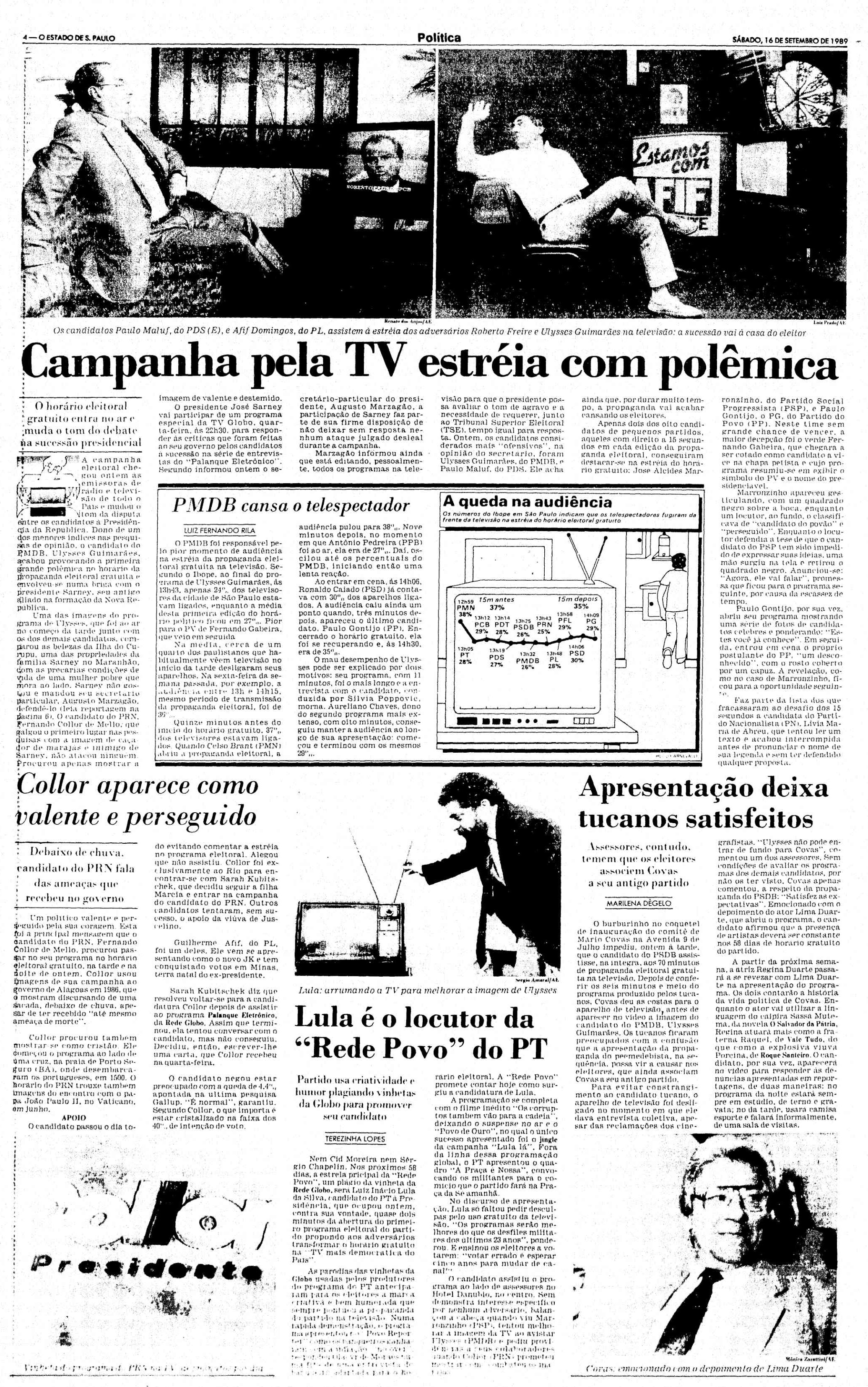 Campanha antibaixaria na televisão perde ibope - 01/03/2009 - Ilustrada -  Folha de S.Paulo