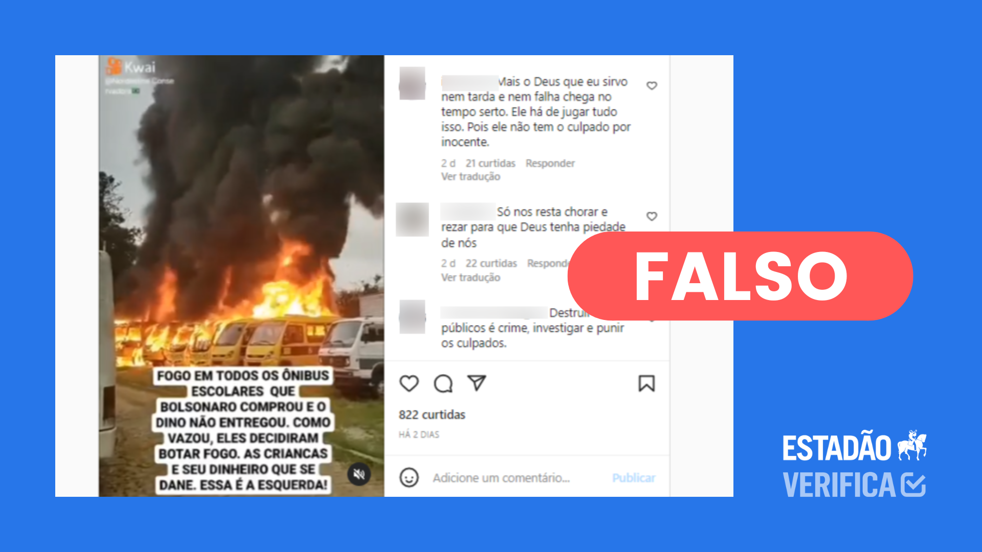 Vídeo de incêndio de ônibus escolares foi gravado em cidade de SP e não tem  relação com Flávio Dino - Estadão