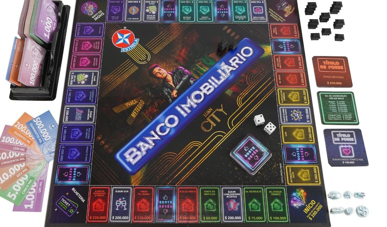 Cantor Luan Santa lança nova versão do jogo Banco Imobiliário com edição  limitada - O MATO GROSSO
