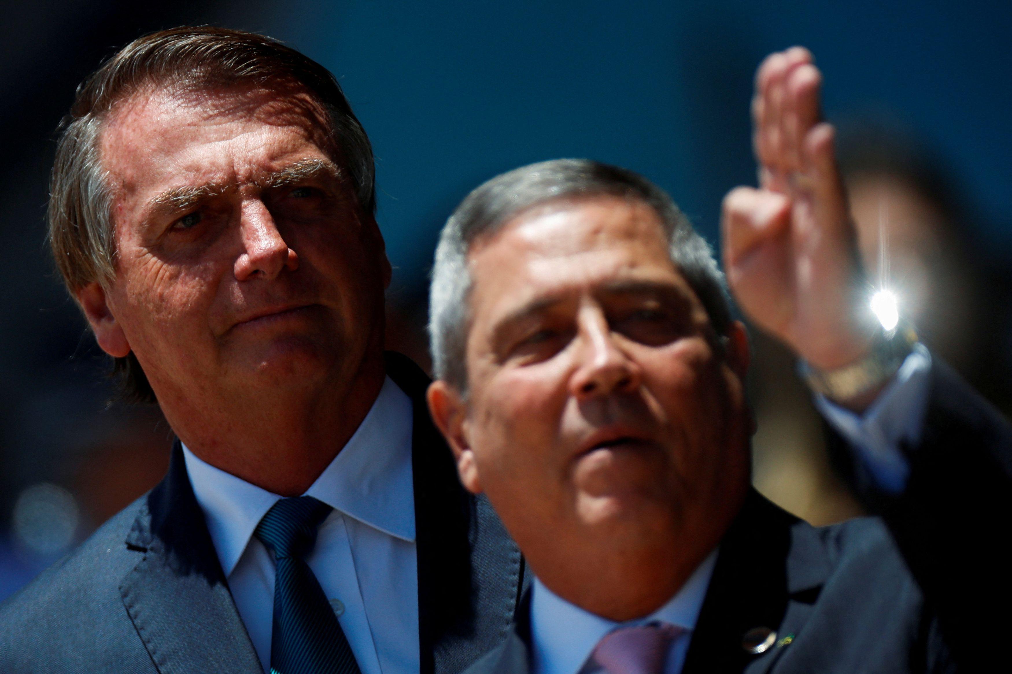 O presidente Jair Bolsonaro (PL) e seu provável vice, Walter Braga Netto. Foto: Adriano Machado/Reuters