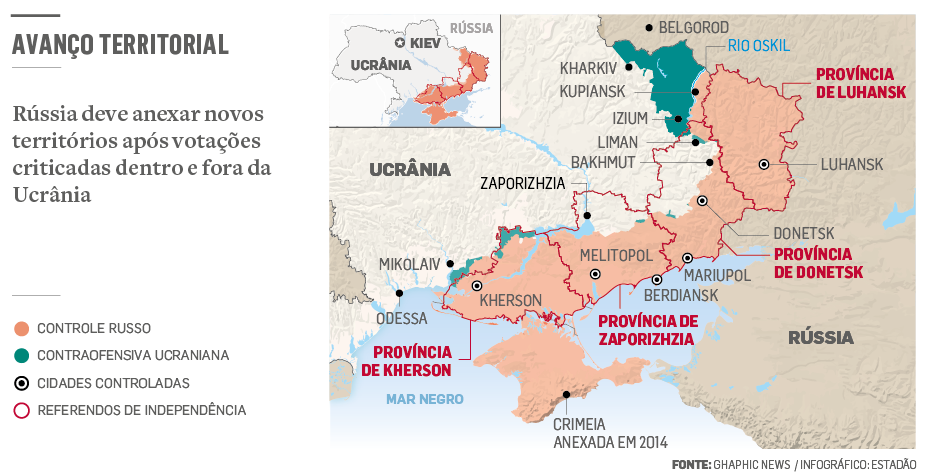 Reconhecimento russo de regiões separatistas da Ucrânia só é