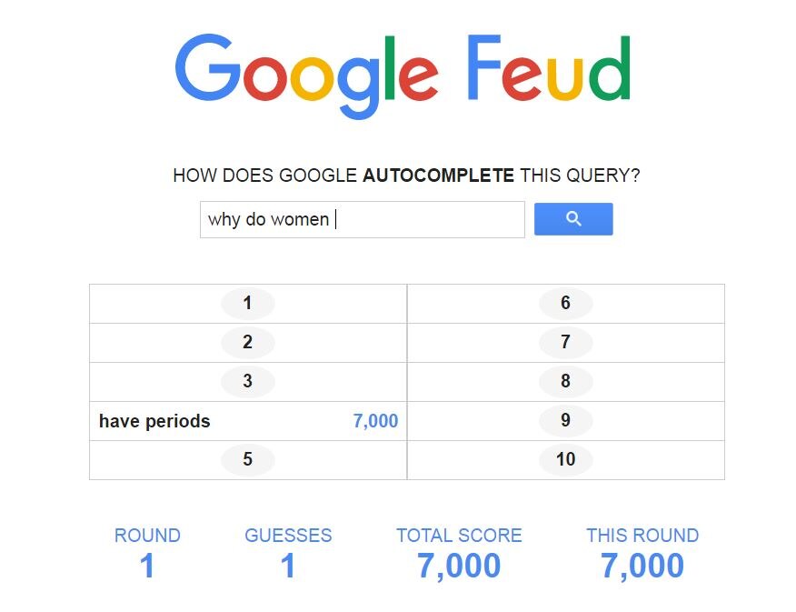 Jogos de - Google Feud em português