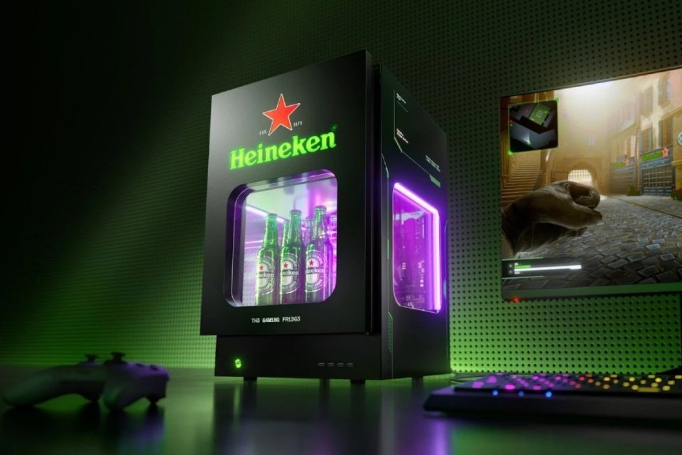 Conheça a geladeira gamer da Heineken que resfria a cerveja e o PC