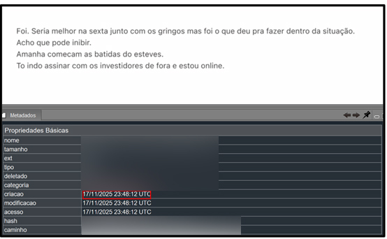 17nov25 - 20h48 - Mensagens do caso Moraes X Vorcaro