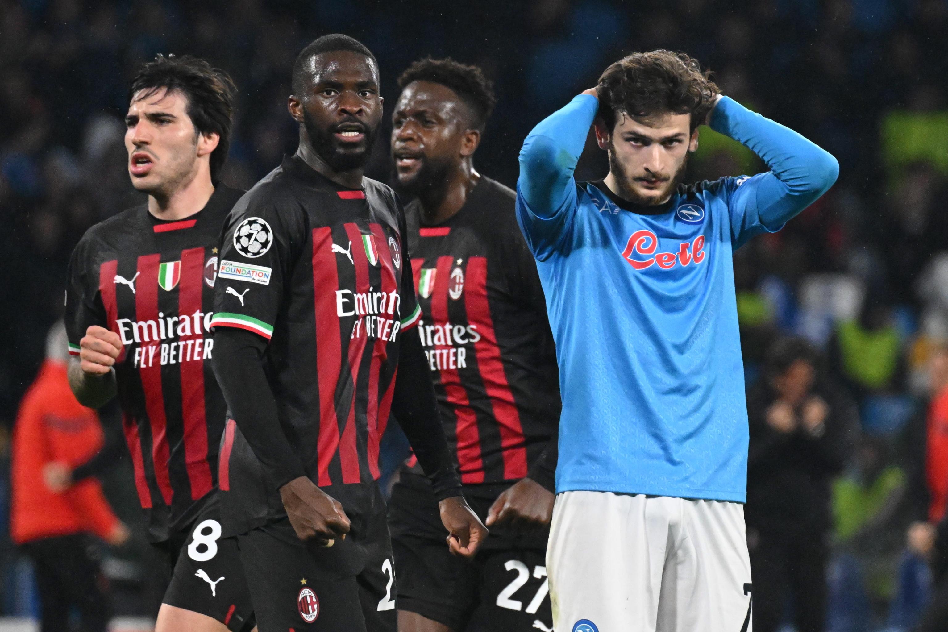 Com só 27% de posse e 17 finalizações a menos, Milan neutraliza Napoli e  vai à semi da Champions merecidamente