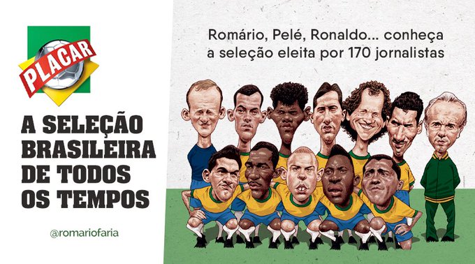 Seleção brasileira eleita pelo povo antes da copa de 1994. Revista Placar.