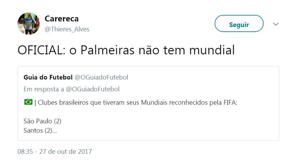 Palmeiras não tem Mundial? Fifa reconhece títulos de 1960 a 2004 e