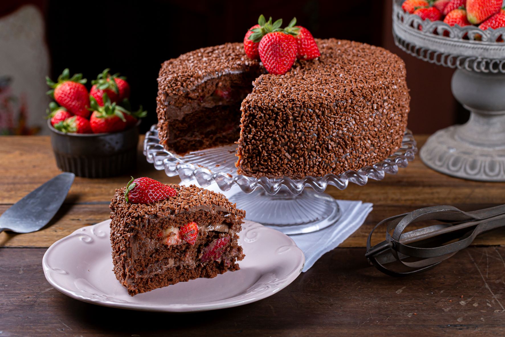 Bolo de Aniversário de Chocolate