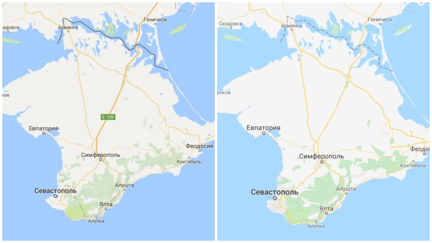 Mapa da Península da Crimeia