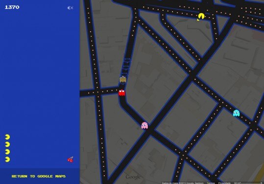 Pac-man ganha versão temporária no Google Maps - Estadão