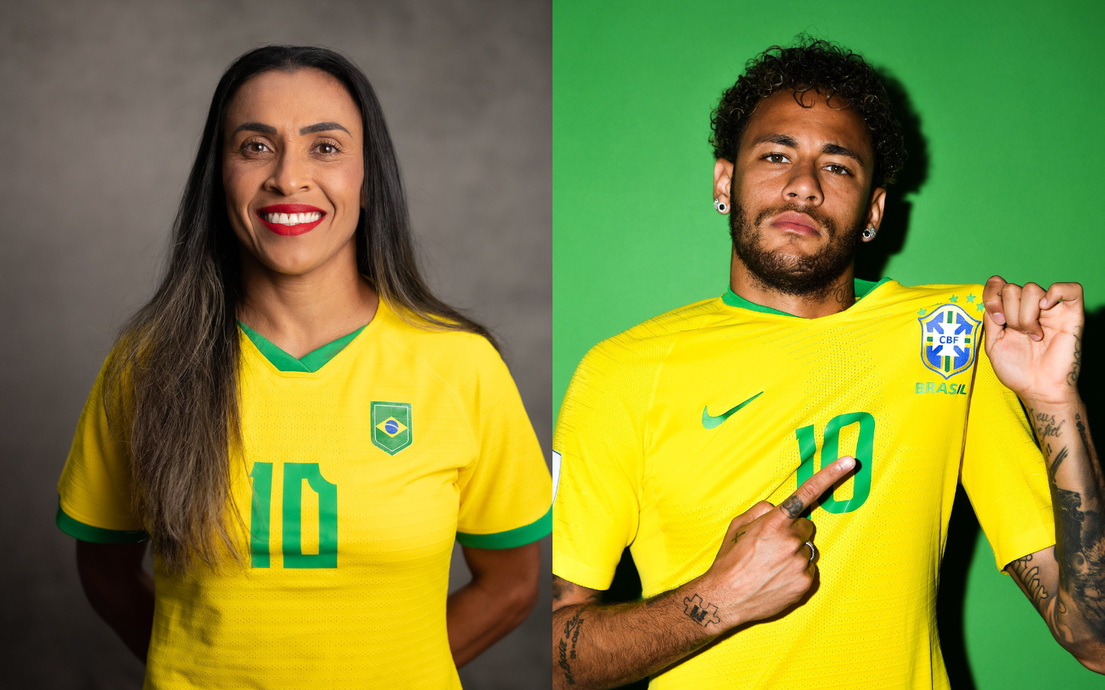 Recordes das seleções feminina e masculina do Brasil - Marta e