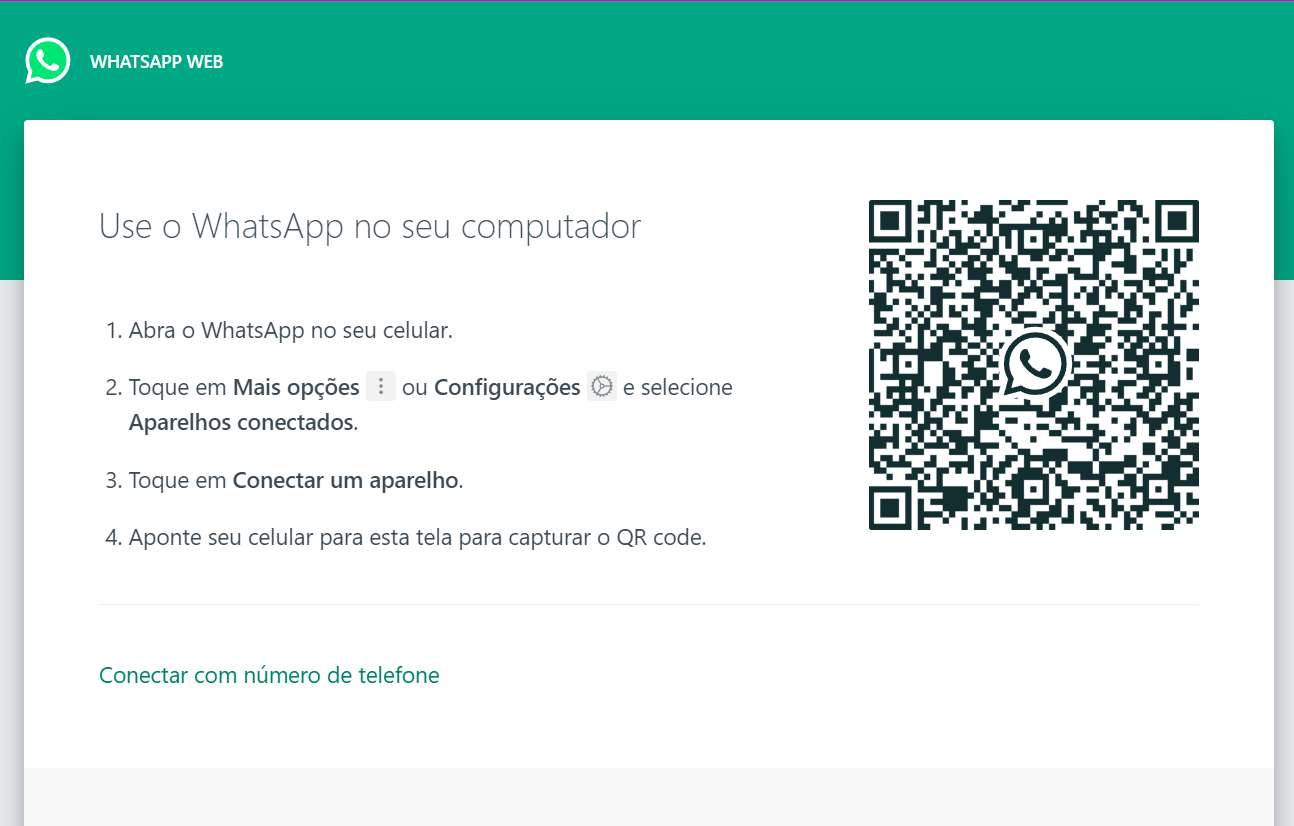 Tchau, QR Code! WhatsApp Web já pode ser acessado com número de