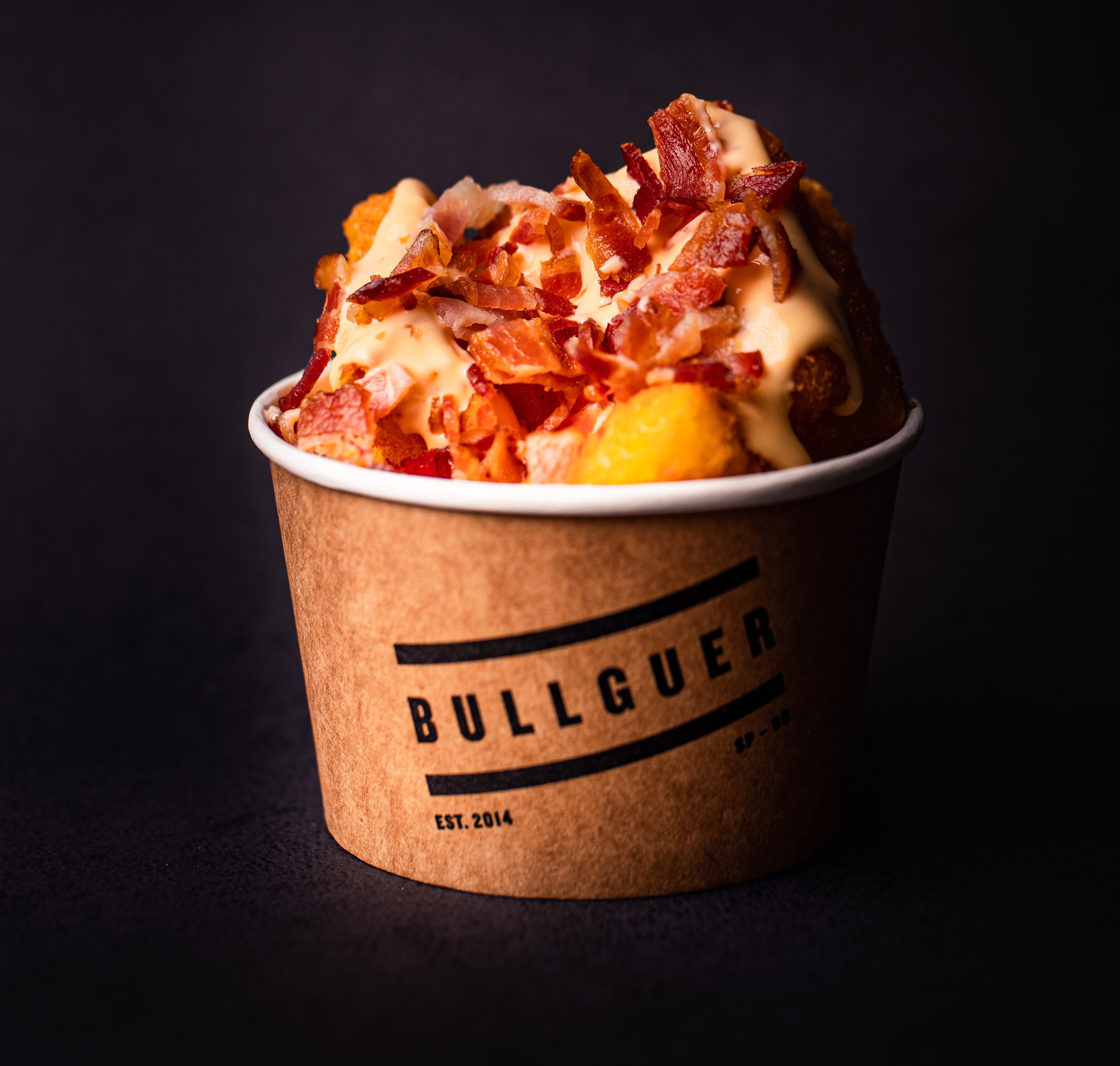 Batata Frita com cheddar e bacon: Uga Buga Lanches Igara