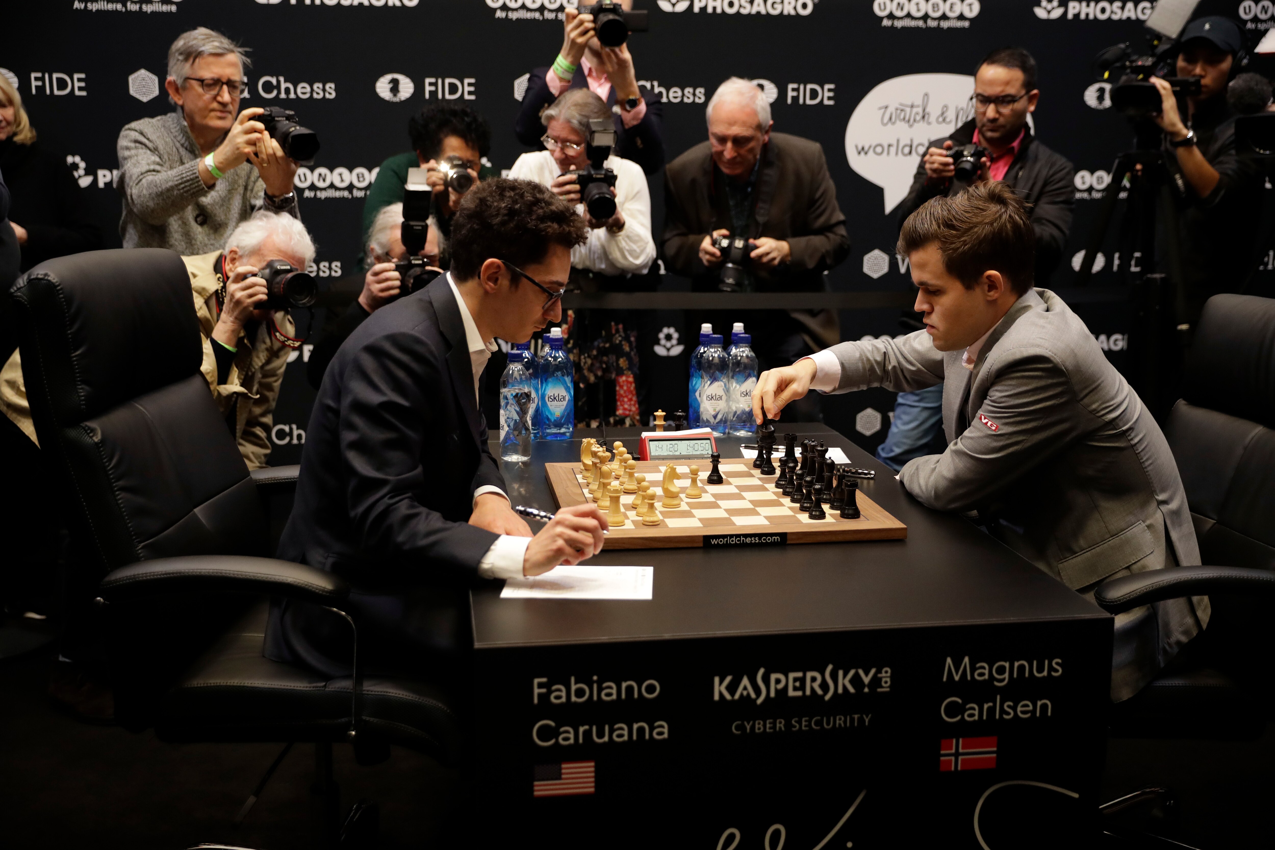 Magnus Carlsen e Fabiano Caruana disputam final do Mundial de