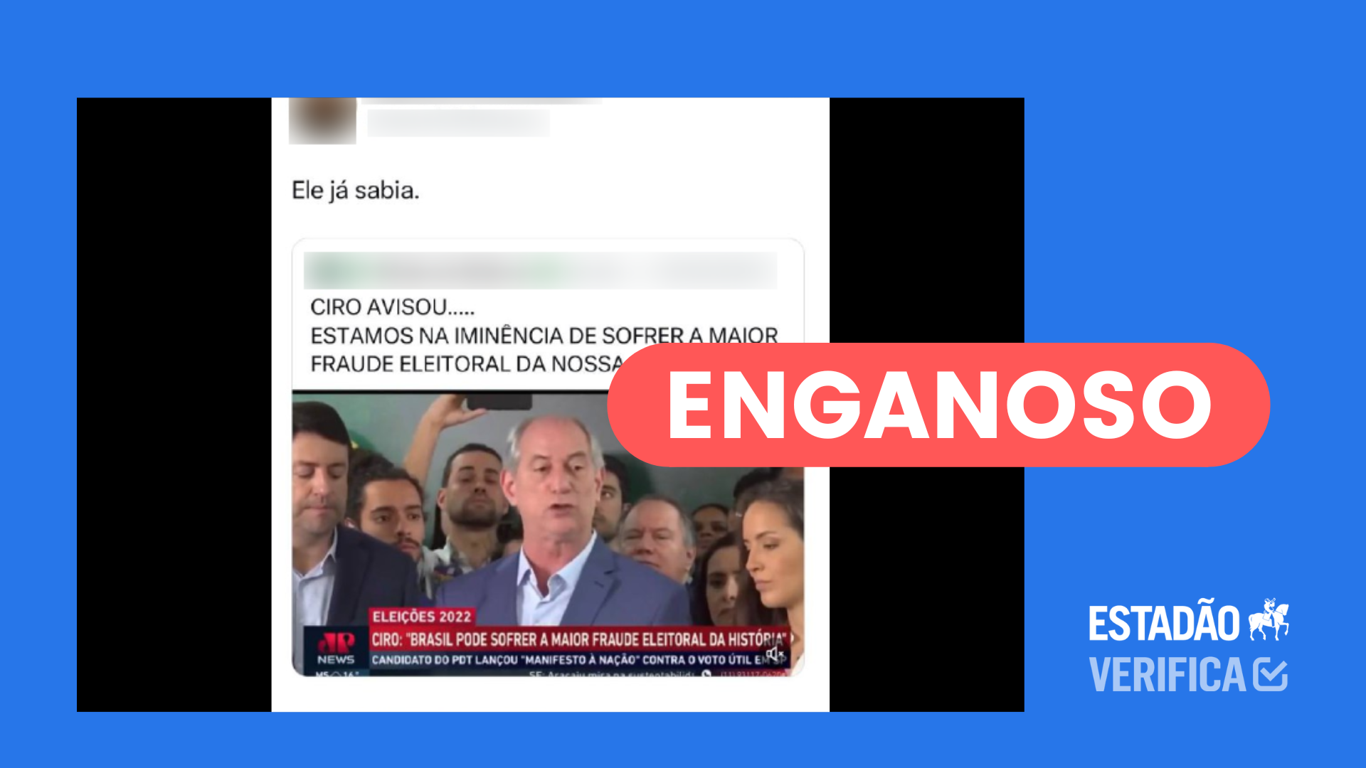 Ciro Gomes se referia a governabilidade de Lula e Bolsonaro ao