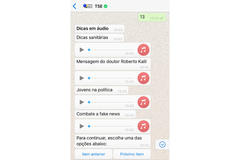 WhatsApp: TSE envia mensagem informando usuários cancelamento de