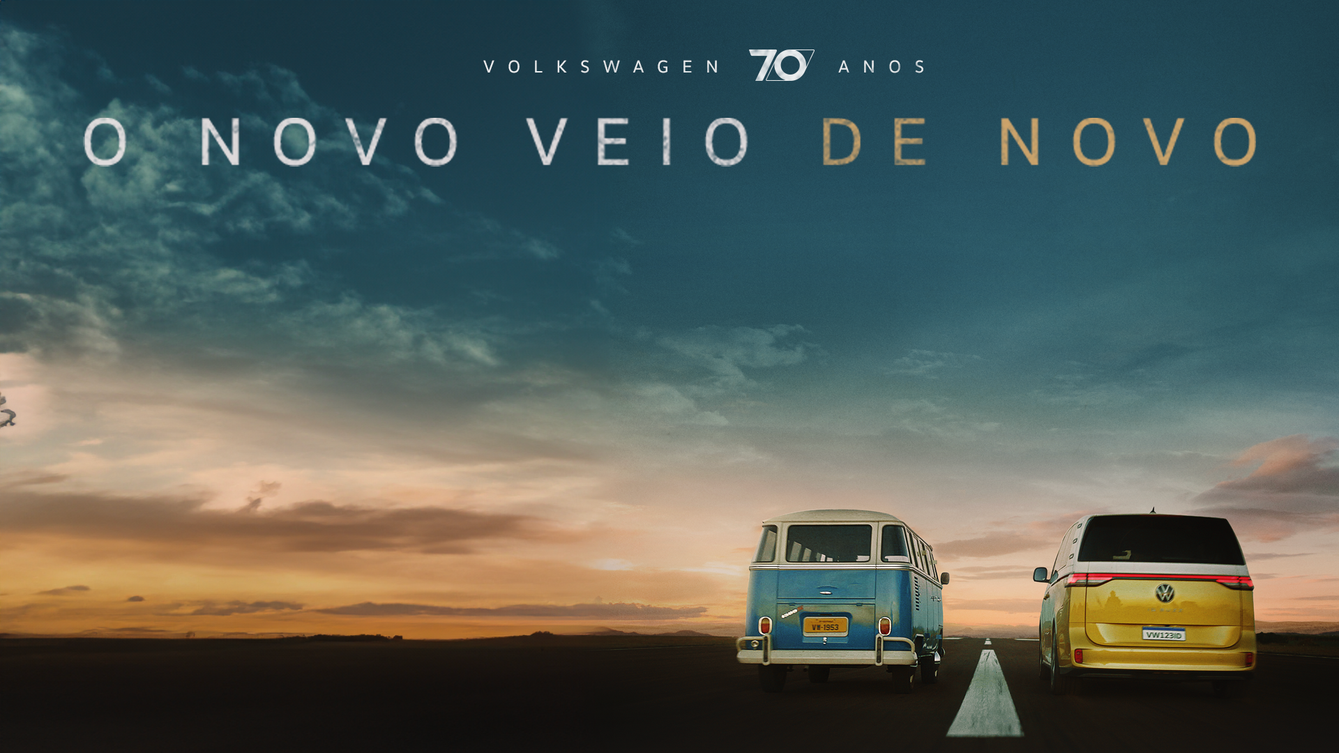 "E o novo sempre vem" e veio novamente, anúncio da Volkswagen marca a volta da nova Kombi (Foto Reprodução/Internet)