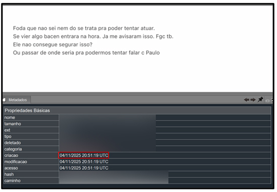 4nov25-17h51 - Mensagens do caso Moraes X Vorcaro