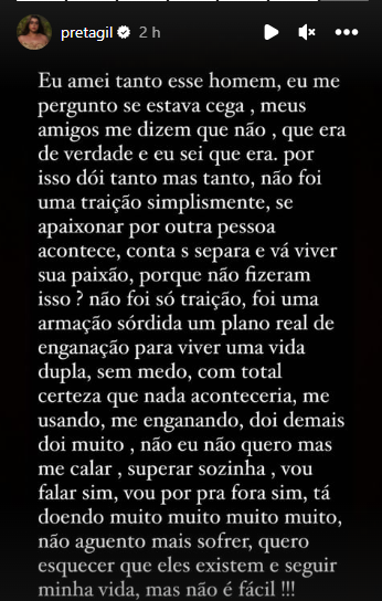 O amor é possível de várias formas', diz Preta Gil sobre diferenças