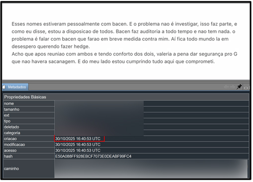 30out25-13h41 - Mensagens do caso Moraes X Vorcaro